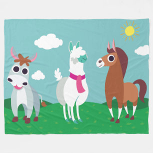 Shane, Tommy, and Zora at Daytime Fleece Blanket