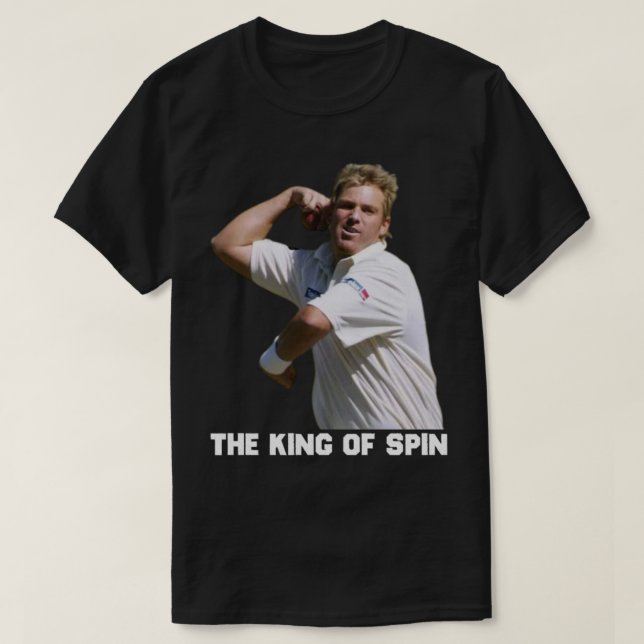 Shane Warne The King of Spin   T-Shirt (Design Front)