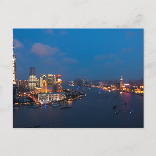 Shanghai by Night Postcard (Front)