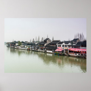 Shanghai, China, Mar 30, 2017, Wooden historic bui Poster