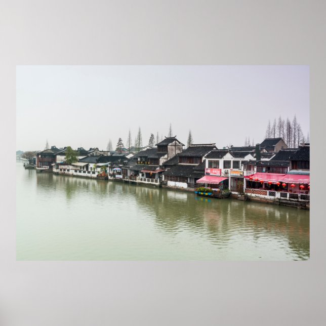 Shanghai, China, Mar 30, 2017, Wooden historic bui Poster (Front)