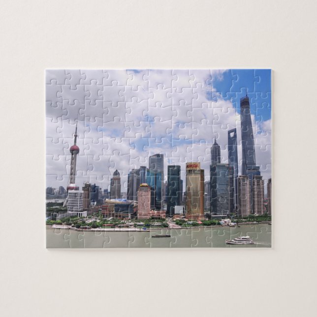 Shanghai, China skyline Jigsaw Puzzle (Horizontal)