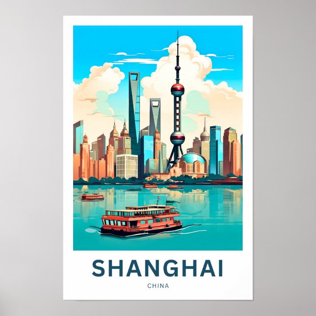 Shanghai China Travel Print (Front)