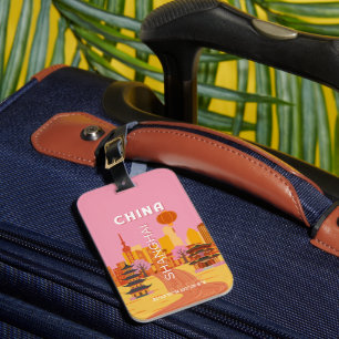 Shanghai China Travel Vintage Poster Luggage Tag