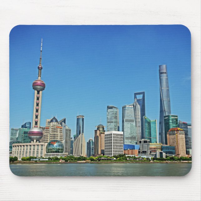 Shanghai, China - View from the Bund - Mousepad (Front)