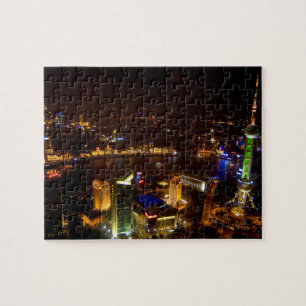 Shanghai China wonderful skyline with modern Jigsaw Puzzle