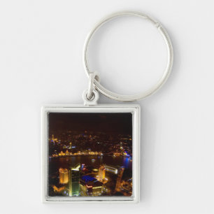 Shanghai China wonderful skyline with modern Key Ring