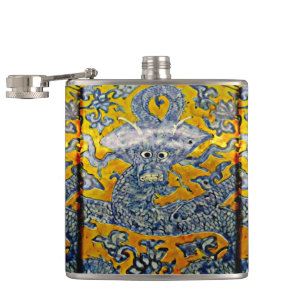 Shanghai Dragon Plate Hip Flask