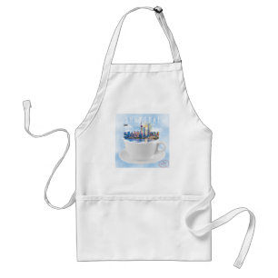 Shanghai in a Teacup – Futuristic Skyline Art Standard Apron