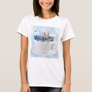 Shanghai in a Teacup – Futuristic Skyline Art T-Shirt