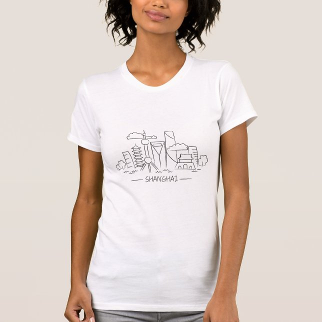 Shanghai Line Art T-Shirt (Front)