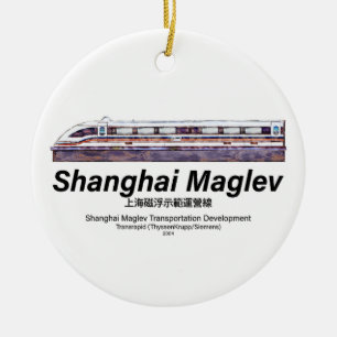 Shanghai Maglev High-Speed SMT Transrapid Train Ceramic Ornament
