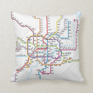 Shanghai Metro Map Cushion
