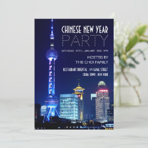 Shanghai Skyline, Chinese New Year Invitation