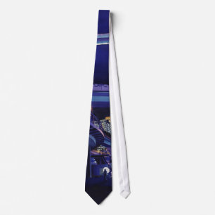 "Shanghai Skyway" Watercolor Art Tie