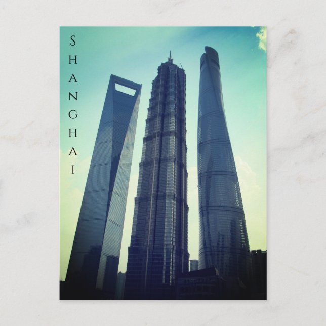 shanghai towers china postcard (Front)