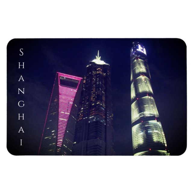 shanghai towers pudong magnet (Horizontal)