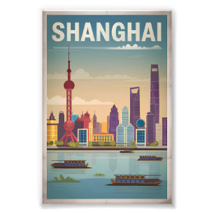 Shanghai vintage photo print