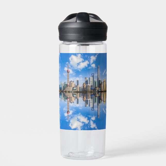 Shanghai Waterfront custom name / text Water Bottle (Front)