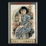 Shanghai Woman Smoking Vintage Advertising Poster<br><div class="desc">Digitally retouched and remastered! Colour corrected and blemishes removed! Hi Res reproduction old Shanghai posters collection. Nan Yang Tobacco 1930s promotional vintage poster.</div>