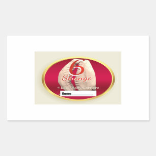 Shango label set for Ocha or Ebo