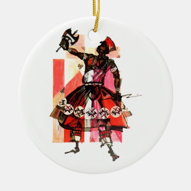 Shango orisha ceramic ornament (Front)