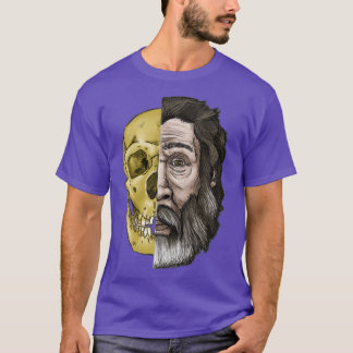 Shanidar 1 Neandertal Split Portrait T-Shirt