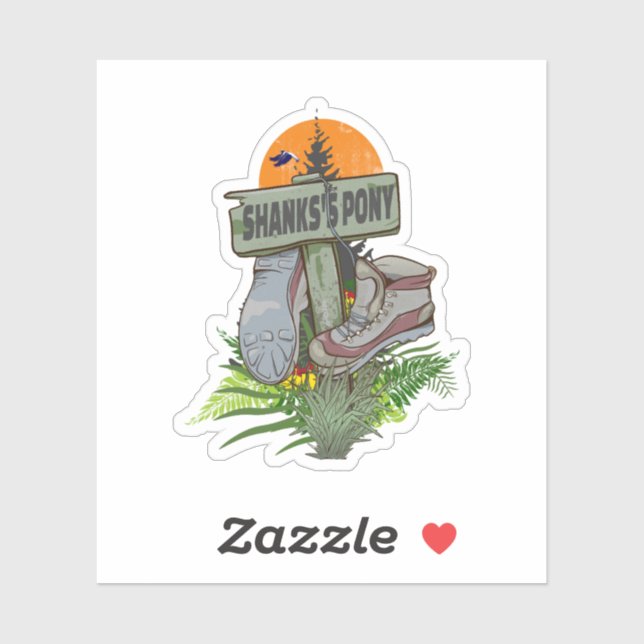 Shanks's pony old hiking boots (Sheet)