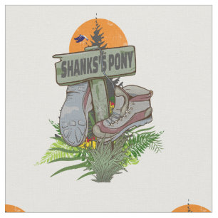Shanks's pony old hiking boots fabric