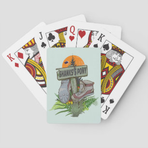Shanks's pony old hiking boots playing cards