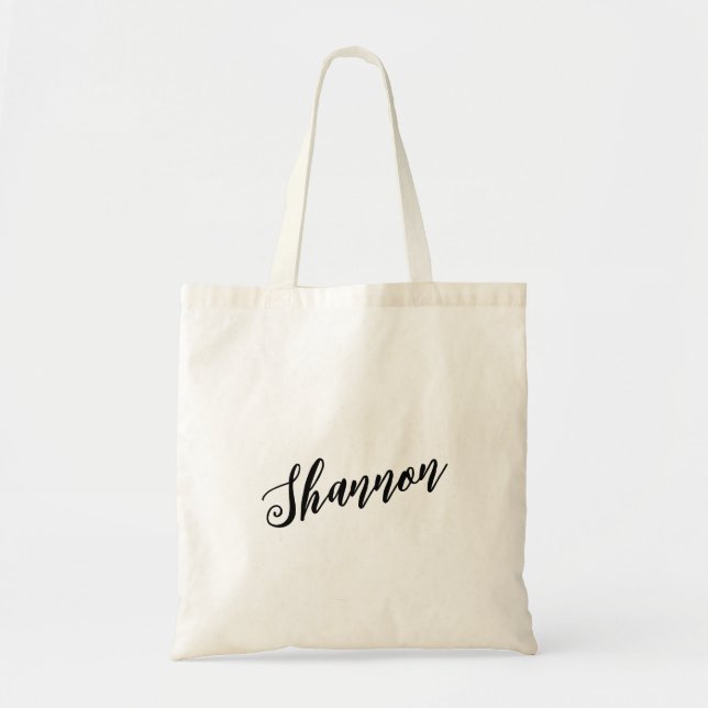 Shannon Customisable Script Design Tote Bag (Front)