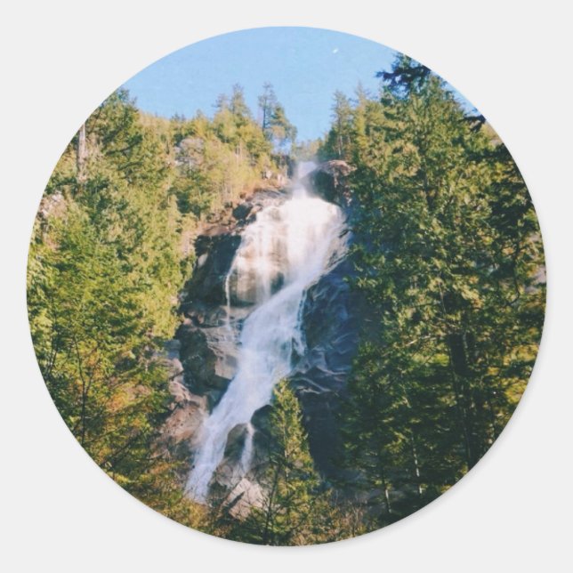Shannon Falls, Squamish, Canada  Classic Round Sticker (Front)