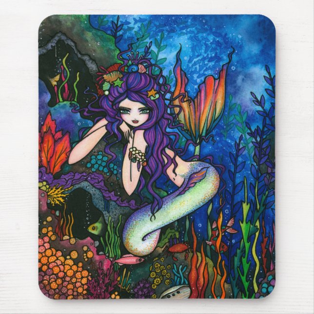 "Shannon" Mermaid Fantasy Fairy Mouse Pad (Front)