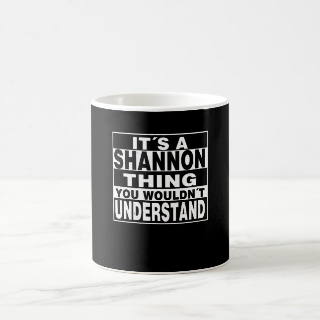 SHANNON Surname Personalised Gift Coffee Mug (Center)