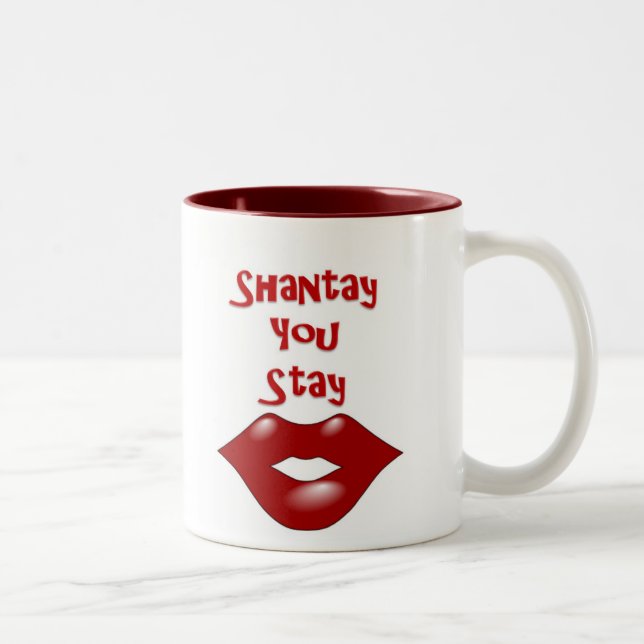 Shantay You Stay / Sashay Away Two-Tone Coffee Mug (Right)