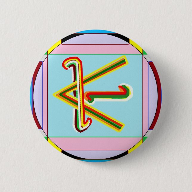 Shanti i.e. Peace: Karuna Reiki Healing Symbol 6 Cm Round Badge (Front)