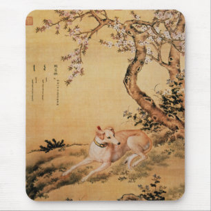 Shanxing Wolf~(睒星狼)~Greyhound Giuseppe Castiglione Mouse Pad