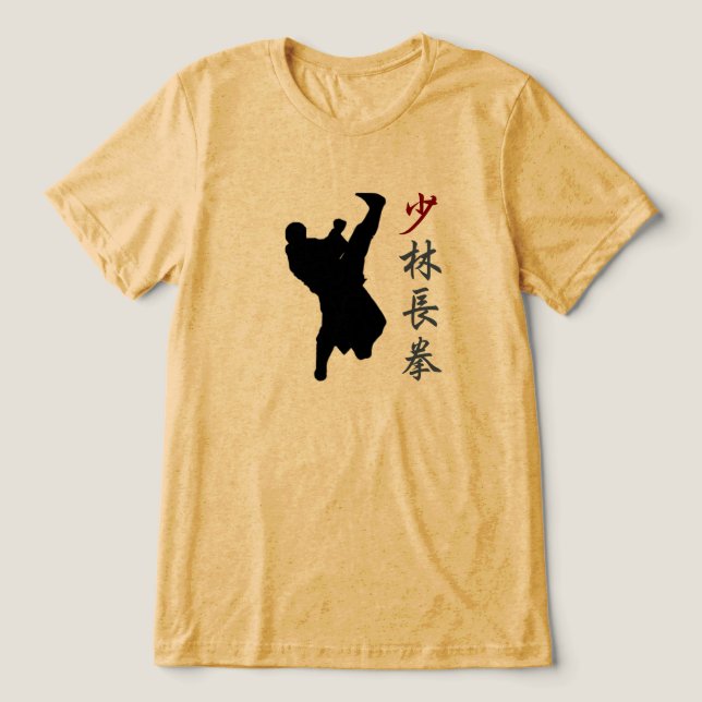 Shaolin Kung Fu Tri-Blend Shirt (Design Front)