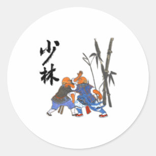 Shaolin Monks T Shirt Classic Round Sticker