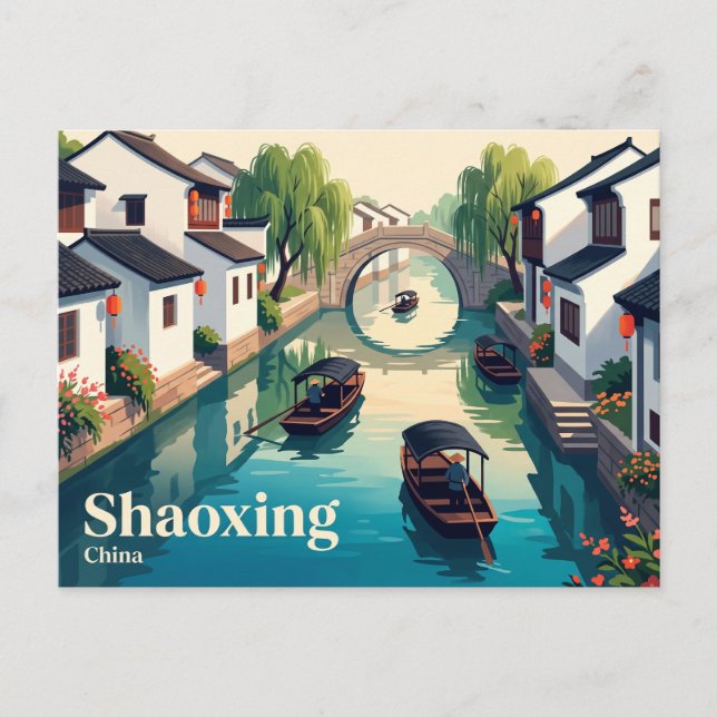 Shaoxing, China Postcard (Front)