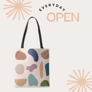 Shape Element Blob Minimalist Aesthetic Tote Bag