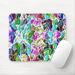 Shape of coloured and shiny stones dipped in milk mouse pad