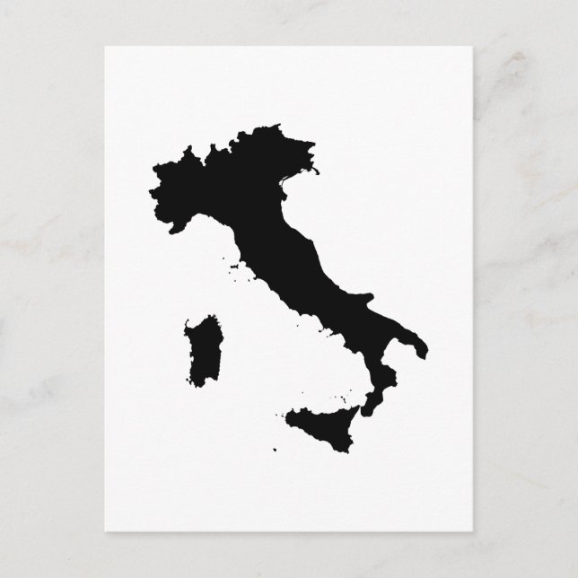 Shape of Italy Postcard (Front)