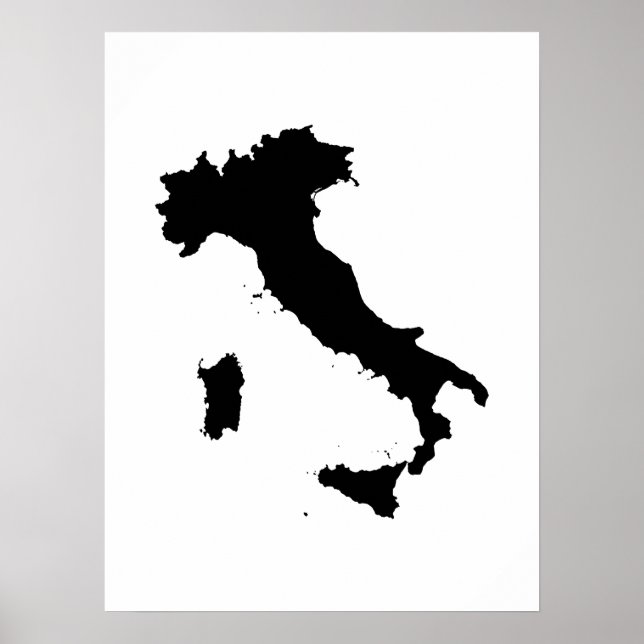 Shape of Italy Poster (Front)