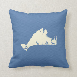 Shape of Martha's Vineyard reversible pillow