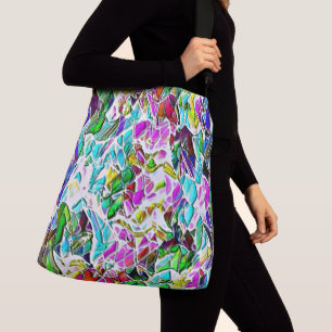 Shape of very colourful stones dipped in milk soup crossbody bag