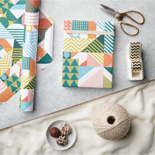 Shape World Pattern Wrapping Paper