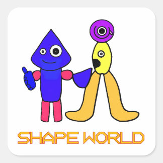 Shape World Square Sticker