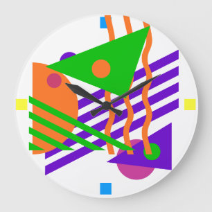 Shapecolor 80s (light) large clock