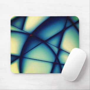 Shapeless cutouts raised, blue to 'avocado cream' mouse pad